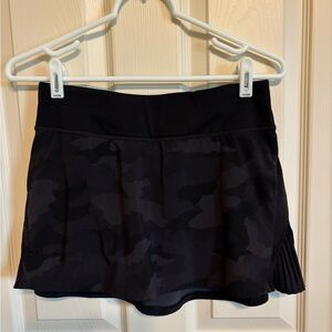 Lululemon Black Camo Athletic Skirt Regular Length